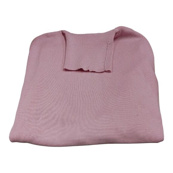 MEN'S BAGAZIO LONG  SLEEVE  PINK COTTON  ACRYLIC TURTLENECK SWEATER.  VT042 - Picture 5 of 7